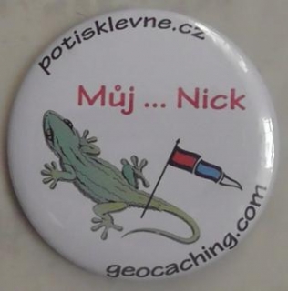 Geocaching placka - buton